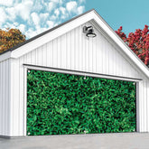 Aperturee - Aperturee Simple Spring Fresh Green Leaves Garage Door Banner